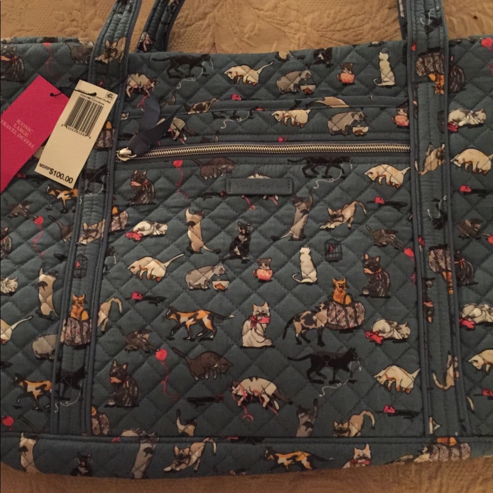 Vera Bradley Cats Meow Large a travel Duffel